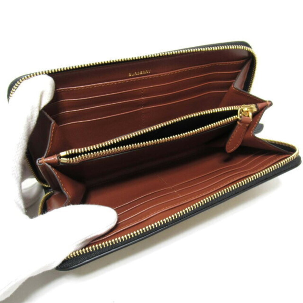 Burberry Beige Leather Round ELMORE Long Wallet - Picture 5 of 7